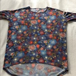LuLaRoe small Irma top fireworks